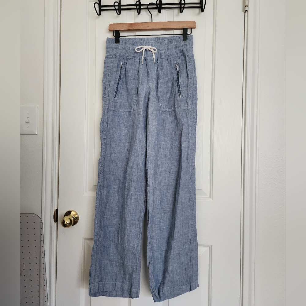 Athleta Cabo Linen Wide Leg Pant